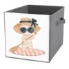 Reccmeny Cute Mummy Holding Wooden Paddle Cube Storage Bins