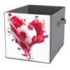 Reccmeny Paint Splash Heart Soccer Ball Cube Storage Bins
