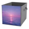 Reccmeny Sunset Scene Pale Purple Pink Cube Storage Bins