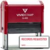 Records Requested Date Self-Inking Rubber Stamp | Medical Records & Documentation Rubber Stamps (Red Ink) - Q-400