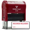 Records Requested + Records Released Combo Self-Inking Rubber Stamp | Medical Rubber Stamps (Red Ink) - Q-200