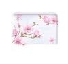 Rectangle Serving Plate Flower Pattern Display Plate for Cake/Dessert/Fruit Storage Plate for Coffee Table and Bathroom Medium (Black Marble Stripes) (Orchid)