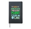 Recycling Environmentalist Recycle Earth Day Rescue Plant Hardcover Journal, Black
