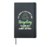 Recycling Environmentalist Recyclist Recycle Earth Day Hardcover Journal, Black