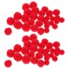Red Christmas Craft Pom Poms for Tree and Wreath Decorations