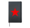 Red Star on Multiple Colours Hardcover Journal, Black