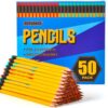 REDVANTA Pre-Sharpened #2 Pencils Bulk, Back to School Supplies, 50 Count