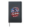Red White 6th GRADE DUDE Cool Patriotic Teacher Bruh We Back Hardcover Journal, Black