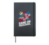 Red White GAME ON PRESCHOOL School Soccer Ready Teacher Hardcover Journal, Black