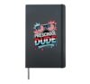 Red White PRESCHOOL Cool DUDE US Flag Teacher Bruh We Back Hardcover Journal, Black