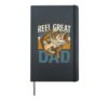 Reel Great Dad Bass Fishing Father Angler Hardcover Journal, Black