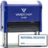 Referral Sent + Referral Received Combo Self-Inking Rubber Stamp | Medical Rubber Stamps (Blue Ink) - Q-400