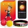 Reflex Ball with Companion App & Online Community, 2 Difficulty Levels Boxing Ball with Headband for Reaction, Agility, Punching Speed, Fighting Skills & Hand-Eye Coordination Training
