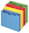 Reinforced 2" Expansion File Jackets, Letter Size, Assorted Colors