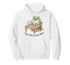 Relaxing Frog Mahjong Tea Tiles Good Vibes Design Pullover Hoodie