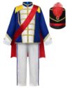 ReliBeauty Kids Drum Major Costume, Marching Band Uniform Set With Hat and Cape, 150