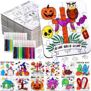 Religious Halloween Arts & Crafts for Kids, DIY Puzzle Activities Game Toy