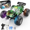 Remote Control Car All-Terrain 1:18 Rc Car with LED Lights 2 Batteries