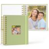Remowith 5x7 Photo Album Small Slip In Picture Book with 40 Pockets,Green