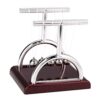 Rengue Newton's Cradle Balance Balls Physics Pendulum Science Toy Desk Decor, with Friction and Damping Effects for Office Gift