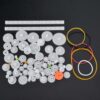 Rengue Plastic Gear Set 75pcs, DIY Robot Gearbox Accessories with Pulley