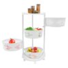 RENJLUN 4 Tier Rotating Kitchen Storage Basket Rack Storage Shelf Cart