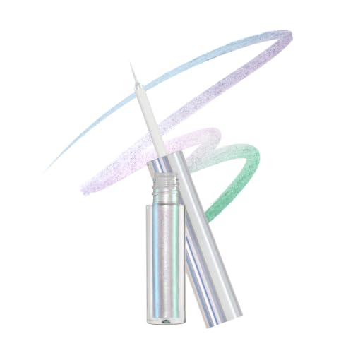 REPULOS Chameleon Multichrome Liquid Eyeliner, Intense Color Shifting Metallic Duo Chrome Eye Liner, Waterproof Smudge-Proof Glitter Makeup Pen with Fine Tip for Multi-Dimensional Eye Looks (X03)