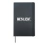 Resilient Mental Strength Self-Esteem Motivation Resilience Hardcover Journal, Black