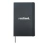 Resilient Mental Strength Self-Esteem Motivation Resilience Hardcover Journal, Black