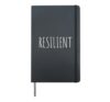 Resilient Mental Strength Self-Esteem Motivation Resilience Hardcover Journal, Black