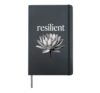 Resilient Mental Strength Self-Esteem Motivation Resilience Hardcover Journal, Black
