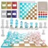 Resiners Chess Resin Mold Set, 3D Silicone Chess Checkers & Chess Board