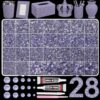 Resin Light Purple Rhinestones for Bedazzling Kit, 2-6mm Gems for Craft DIY