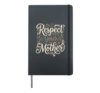 Respect Your Mother Earth Day Climate Activist Planet Lover Hardcover Journal, Black
