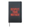 Respect Your Mother Earth Day Environmental Activist Planet Hardcover Journal, Black