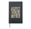 Respect Your Mother Earth Environmental Floral Vintage Hardcover Journal, Black
