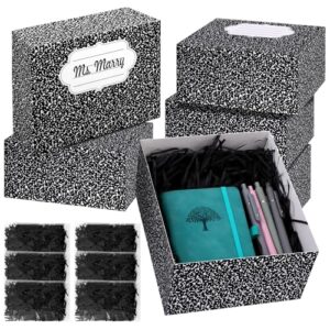 Resurhang 6 Pcs Back to School Gift Box, Composition Book Storage Basket
