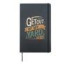 Retired 2026 Get Out Of My Yard design for retirees Hardcover Journal, Black