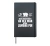 Retired Flock Pasture Spring Wool Sheep Farming Hardcover Journal, Black