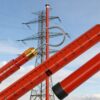 Retractable High-Voltage Height Stick Measuring Pole, 20ft 30ft 40ft