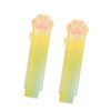 Retractable Rubber Erasers Kitten Design Ergonomic Grip, Yellow
