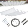 Retractable Wave Patio Canopy, Waterproof Outdoor Shade Sail