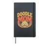 Retro Doodle Mom Labradoodle Hardcover Journal, Black