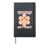 Retro Flowers Undiagnosed Mental Health Issues Anxiety ADHD Hardcover Journal, Black