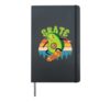 Retro Funny Avocado Skate Skateboarder Mens Skateboarding Hardcover Journal, Black