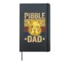 Retro Pibble Dad Hardcover Journal, Black
