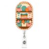 Retro Sensory Tool Bins Badge Reel for Educators, Retro Style