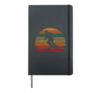 Retro Skier Sunset Skiing Gift Winter Sport Ski Hardcover Journal, Black