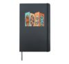 Retro Surfboards Surfing Tropical Hawaiian Surf Surfer Men Hardcover Journal, Black