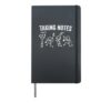 retro Vintage Musical Taking Notes Teachers Funny Music Love Hardcover Journal, Black